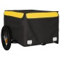 vidaXL Remolque para bicicleta hierro negro y amarillo 30 kg vidaXL Remolque para bicicleta hierro negro y amarillo 30 kg
