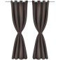 vidaXL Cortinas opacas 2 piezas con ojales de metal 135x175 cm marrón vidaXL Cortinas opacas 2 piezas con ojales de metal 135x175 cm marrón
