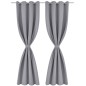vidaXL Cortinas opacas 2 piezas con ojales de metal 135x175 cm gris vidaXL Cortinas opacas 2 piezas con ojales de metal 135x175 cm gris