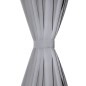 vidaXL Cortinas opacas 2 piezas con ojales de metal 135x175 cm gris vidaXL Cortinas opacas 2 piezas con ojales de metal 135x175 cm gris