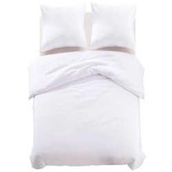 vidaXL Set de funda de edredón blanco 200x220/60x70 cm