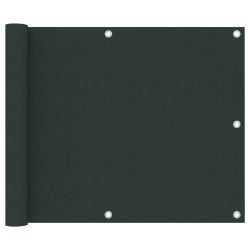 vidaXL Toldo para balcón tela oxford verde oscuro 75x600 cm