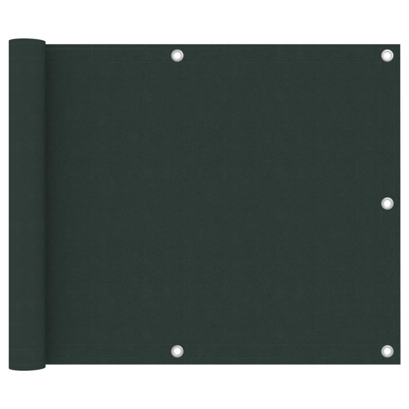 vidaXL Toldo para balcón tela oxford verde oscuro 75x600 cm vidaXL Toldo para balcón tela oxford verde oscuro 75x600 cm