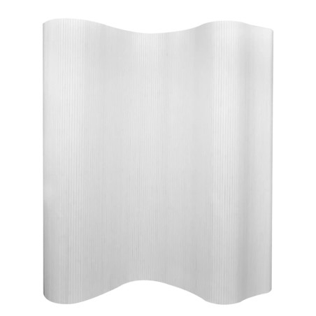 vidaXL Biombo divisor bambú blanco 250x165 cm  