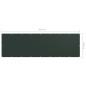 vidaXL Toldo para balcón tela oxford verde oscuro 120x400 cm vidaXL Toldo para balcón tela oxford verde oscuro 120x400 cm