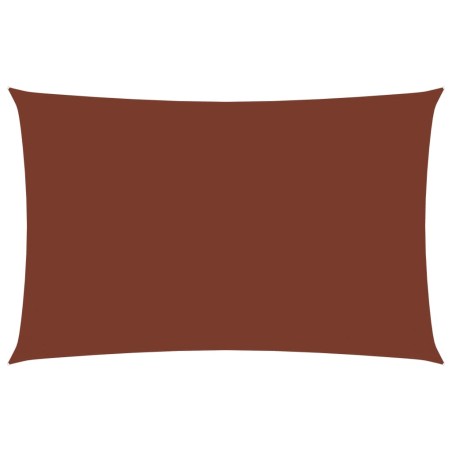 vidaXL Toldo de vela rectangular tela Oxford terracota 2,5x5 m