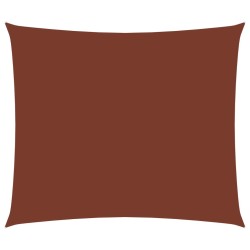 vidaXL Toldo de vela rectangular tela Oxford terracota 4x5 m