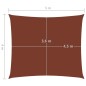 vidaXL Toldo de vela rectangular tela Oxford terracota 4x5 m vidaXL Toldo de vela rectangular tela Oxford terracota 4x5 m
