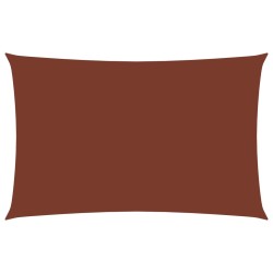 vidaXL Toldo de vela rectangular tela Oxford terracota 6x8 m