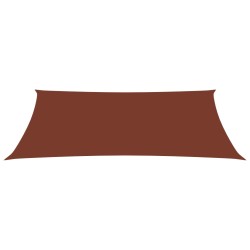 vidaXL Toldo de vela rectangular tela Oxford terracota 6x8 m