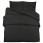 vidaXL Juego de funda nórdica microfibra ligera negro 200x220 cm