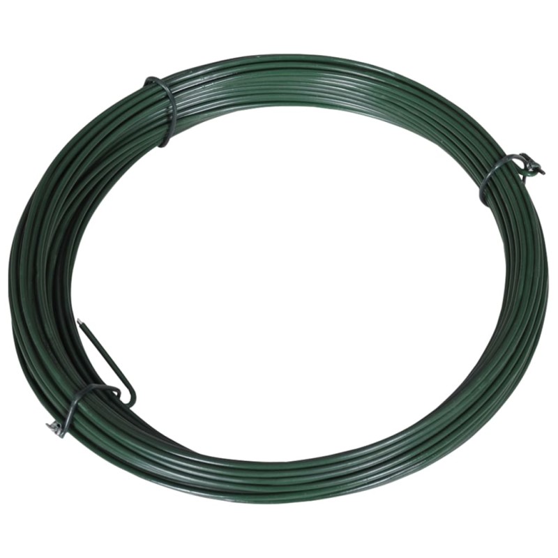 vidaXL Alambre para atar vallas 25 m 1,4/2 mm acero verde vidaXL Alambre para atar vallas 25 m 1,4/2 mm acero verde
