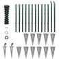 vidaXL Valla metálica con estacas postes acero galvanizado 1,0x25 m vidaXL Valla metálica con estacas postes acero galvanizado 1,0x25 m