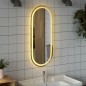 vidaXL Espejo de baño LED ovalado 90x40 cm vidaXL Espejo de baño LED ovalado 90x40 cm