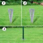 vidaXL Valla metálica con estacas postes acero galvanizado 1,0x25 m vidaXL Valla metálica con estacas postes acero galvanizado 1,0x25 m