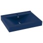 vidaXL Lavabo de lujo con grifo cerámica azul oscuro 60x46 cm vidaXL Lavabo de lujo con grifo cerámica azul oscuro 60x46 cm