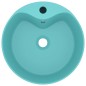 vidaXL Lavabo lujo con rebosadero cerámica verde claro mate 36x13 cm vidaXL Lavabo lujo con rebosadero cerámica verde claro mate 36x13 cm