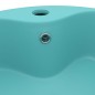vidaXL Lavabo lujo con rebosadero cerámica verde claro mate 36x13 cm vidaXL Lavabo lujo con rebosadero cerámica verde claro mate 36x13 cm