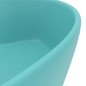vidaXL Lavabo lujo con rebosadero cerámica verde claro mate 36x13 cm vidaXL Lavabo lujo con rebosadero cerámica verde claro mate 36x13 cm