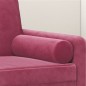 vidaXL Cojines decorativos 2 uds terciopelo rojo tinto 15x50 cm