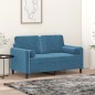 vidaXL Cojines decorativos 2 uds terciopelo azul 15x50 cm