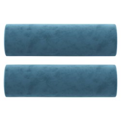 vidaXL Cojines decorativos 2 uds terciopelo azul 15x50 cm