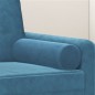 vidaXL Cojines decorativos 2 uds terciopelo azul 15x50 cm