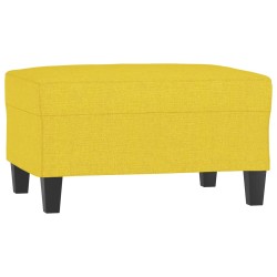vidaXL Reposapiés de tela amarillo claro 70x55x41 cm