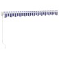 vidaXL Toldo retráctil aluminio y tela azul y blanco 3x2,5 m vidaXL Toldo retráctil aluminio y tela azul y blanco 3x2,5 m