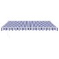 vidaXL Toldo retráctil aluminio y tela azul y blanco 4x3 m vidaXL Toldo retráctil aluminio y tela azul y blanco 4x3 m