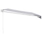 vidaXL Toldo retráctil aluminio y tela azul y blanco 4x3 m vidaXL Toldo retráctil aluminio y tela azul y blanco 4x3 m