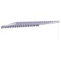 vidaXL Toldo retráctil aluminio y tela azul y blanco 4x3 m vidaXL Toldo retráctil aluminio y tela azul y blanco 4x3 m