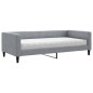 vidaXL Sofá cama con colchón tela gris claro 100x200 cm vidaXL Sofá cama con colchón tela gris claro 100x200 cm