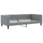 vidaXL Sofá cama con colchón tela gris claro 100x200 cm vidaXL Sofá cama con colchón tela gris claro 100x200 cm