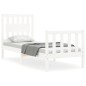 vidaXL Estructura de cama individual con cabecero madera maciza blanco vidaXL Estructura de cama individual con cabecero madera maciza blanco