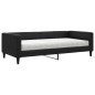 vidaXL Sofá cama con colchón tela negro 100x200 cm vidaXL Sofá cama con colchón tela negro 100x200 cm