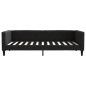 vidaXL Sofá cama con colchón tela negro 100x200 cm vidaXL Sofá cama con colchón tela negro 100x200 cm