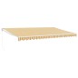 vidaXL Toldo retráctil aluminio y tela amarillo y blanco 5x3 m