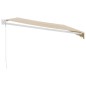 vidaXL Toldo retráctil aluminio y tela amarillo y blanco 5x3 m