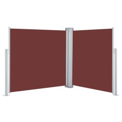 vidaXL Toldo lateral retráctil marrón 117x600 cm