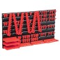 vidaXL Kit de cajas de almacenaje 96 pzas paneles de pared rojo negro vidaXL Kit de cajas de almacenaje 96 pzas paneles de pared rojo negro