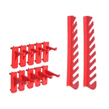 vidaXL Kit de cajas de almacenaje 96 pzas paneles de pared rojo negro