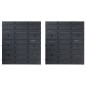 vidaXL Kit de cajas de almacenaje 96 pzas paneles de pared rojo negro vidaXL Kit de cajas de almacenaje 96 pzas paneles de pared rojo negro