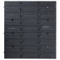 vidaXL Kit de cajas de almacenaje 96 pzas paneles de pared rojo negro vidaXL Kit de cajas de almacenaje 96 pzas paneles de pared rojo negro