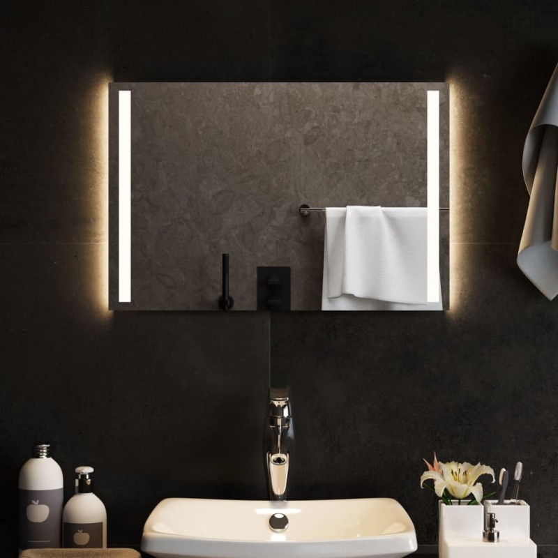 vidaXL Espejo de baño con LED 60x40 cm vidaXL Espejo de baño con LED 60x40 cm