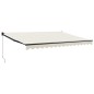 vidaXL Toldo retráctil aluminio y tela color crema 4,5x3 m