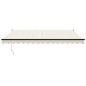vidaXL Toldo retráctil aluminio y tela color crema 4,5x3 m
