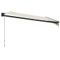 vidaXL Toldo retráctil aluminio y tela color crema 4,5x3 m