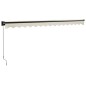 vidaXL Toldo retráctil aluminio y tela color crema 4,5x3 m