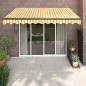vidaXL Toldo retráctil aluminio y tela blanco y amarillo 3x2,5 m vidaXL Toldo retráctil aluminio y tela blanco y amarillo 3x2,5 m